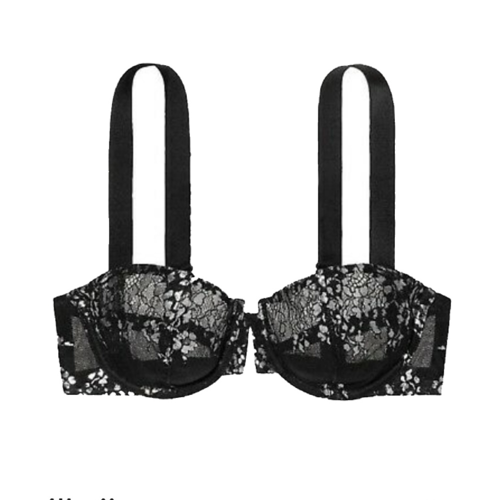 VS Very Sexy Foil bra Black Lace Choose Size NWT